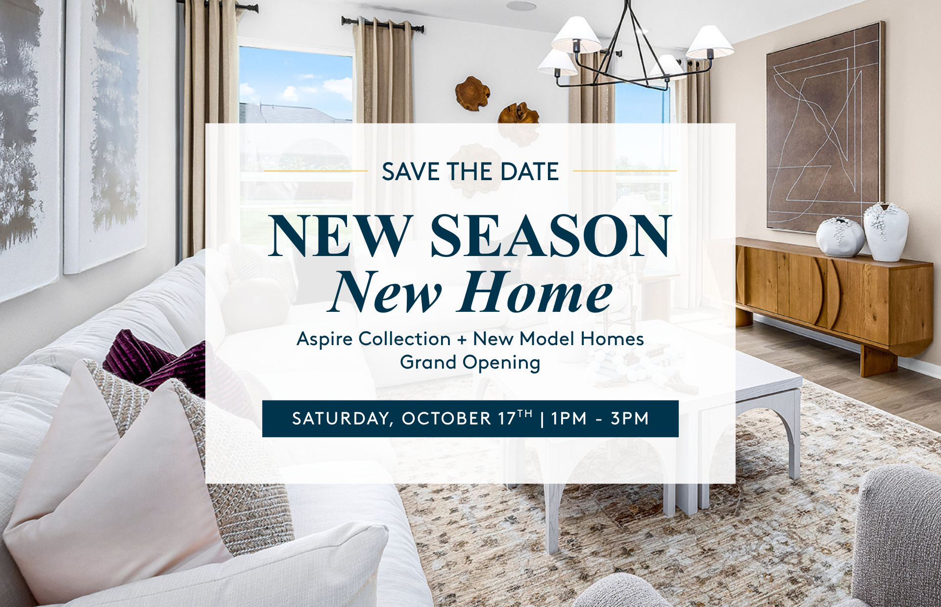 Save The Date Saddleback at Santa Rita Ranch Aspire Collection Grand Opening