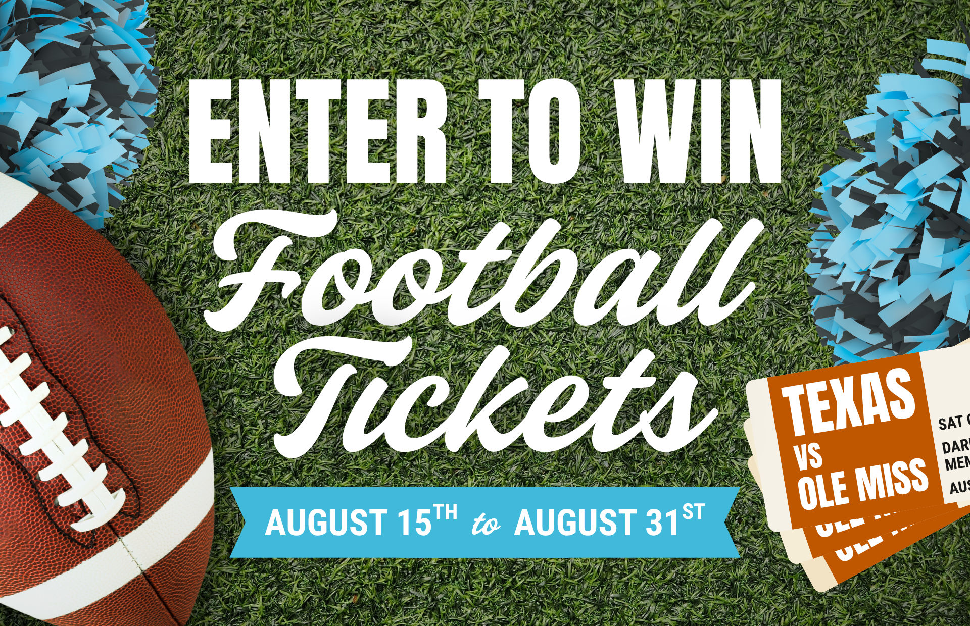 Enter to Win Texas vs. Ole Miss Football Tickets!