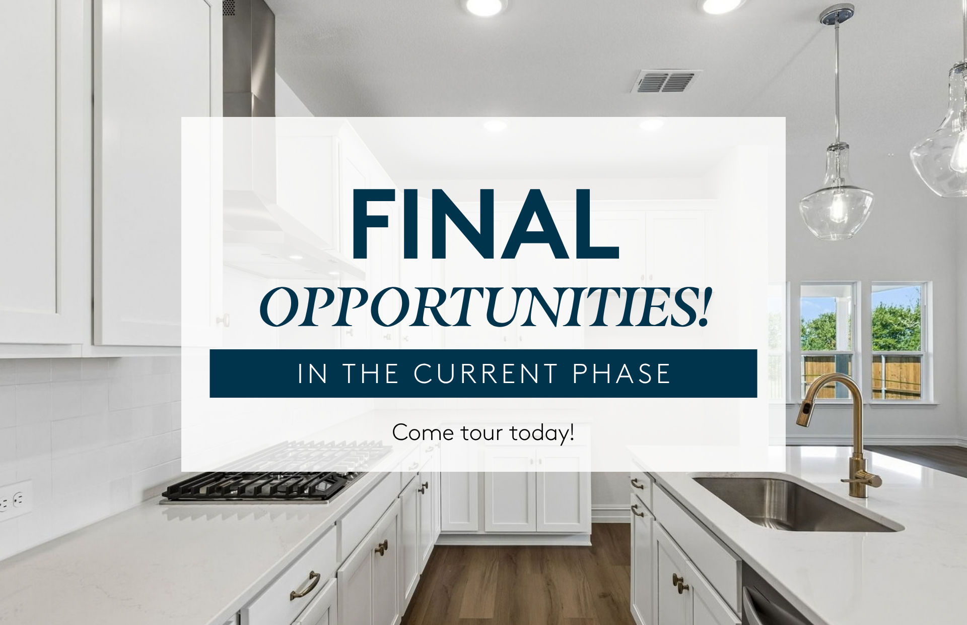 Final Opportunities in the Current Phase