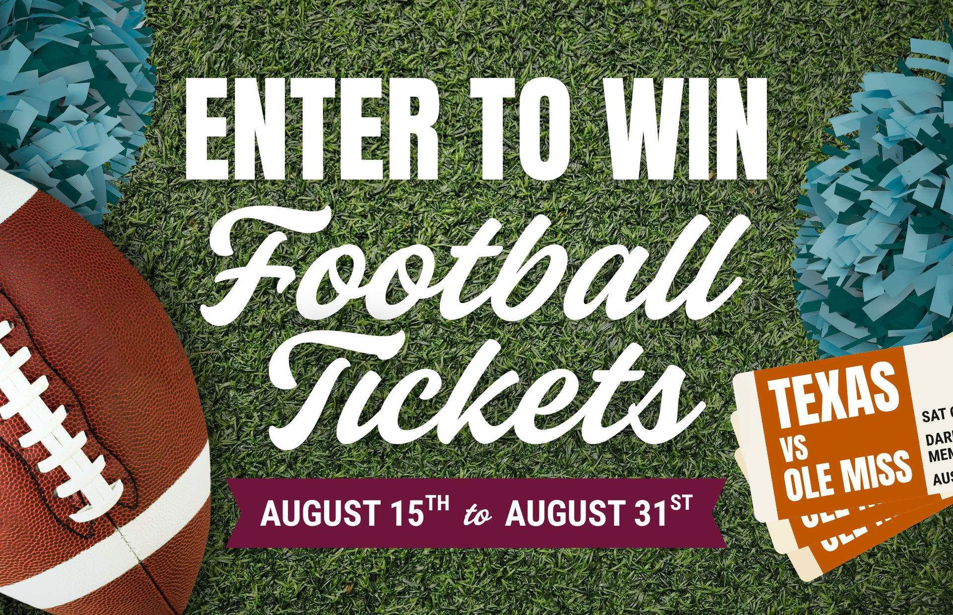 Enter to Win Texas vs. Ole Miss Football Tickets!