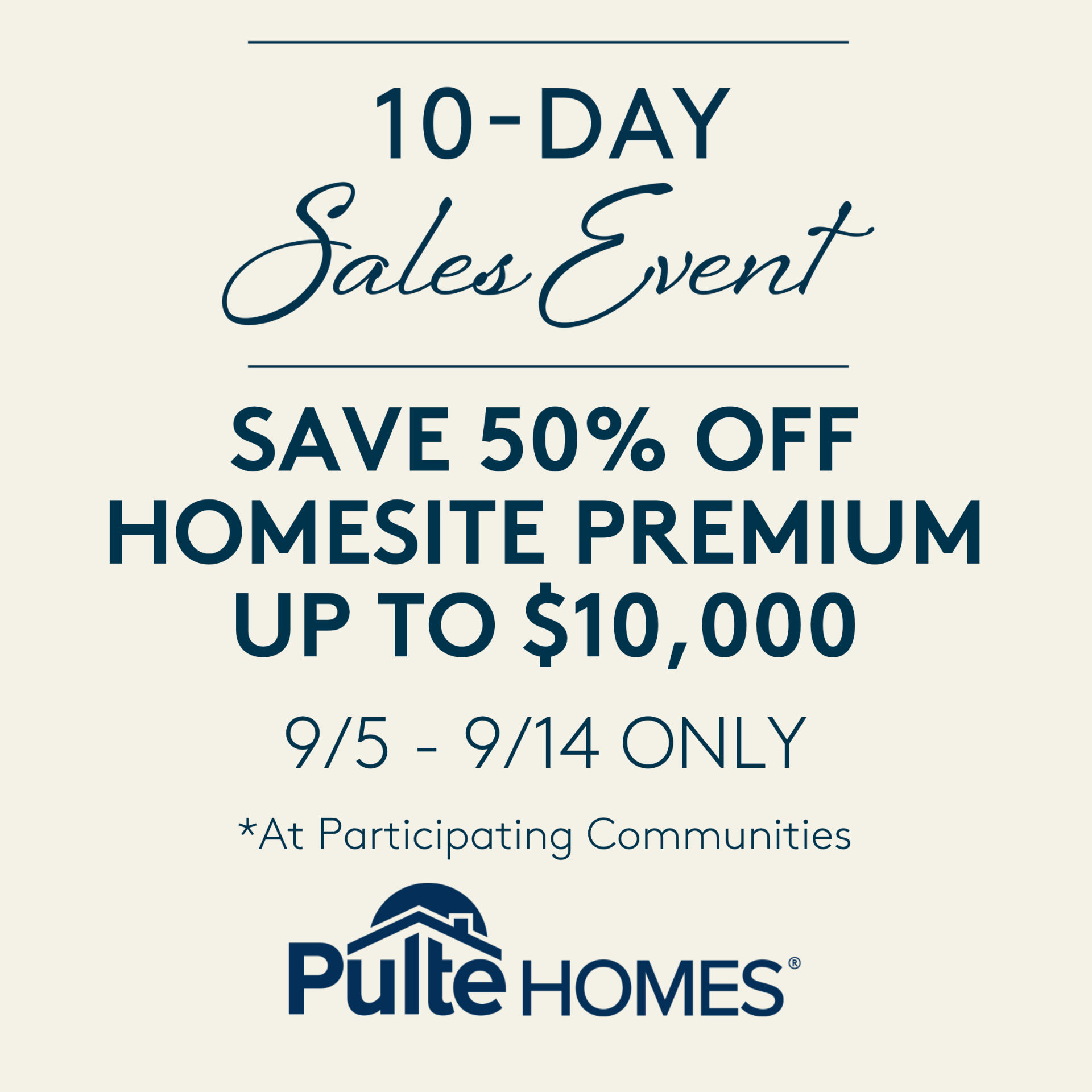 10 DAY SALES EVENT 