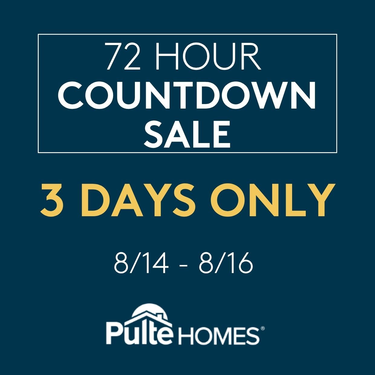72 Hour Countdown Sale!