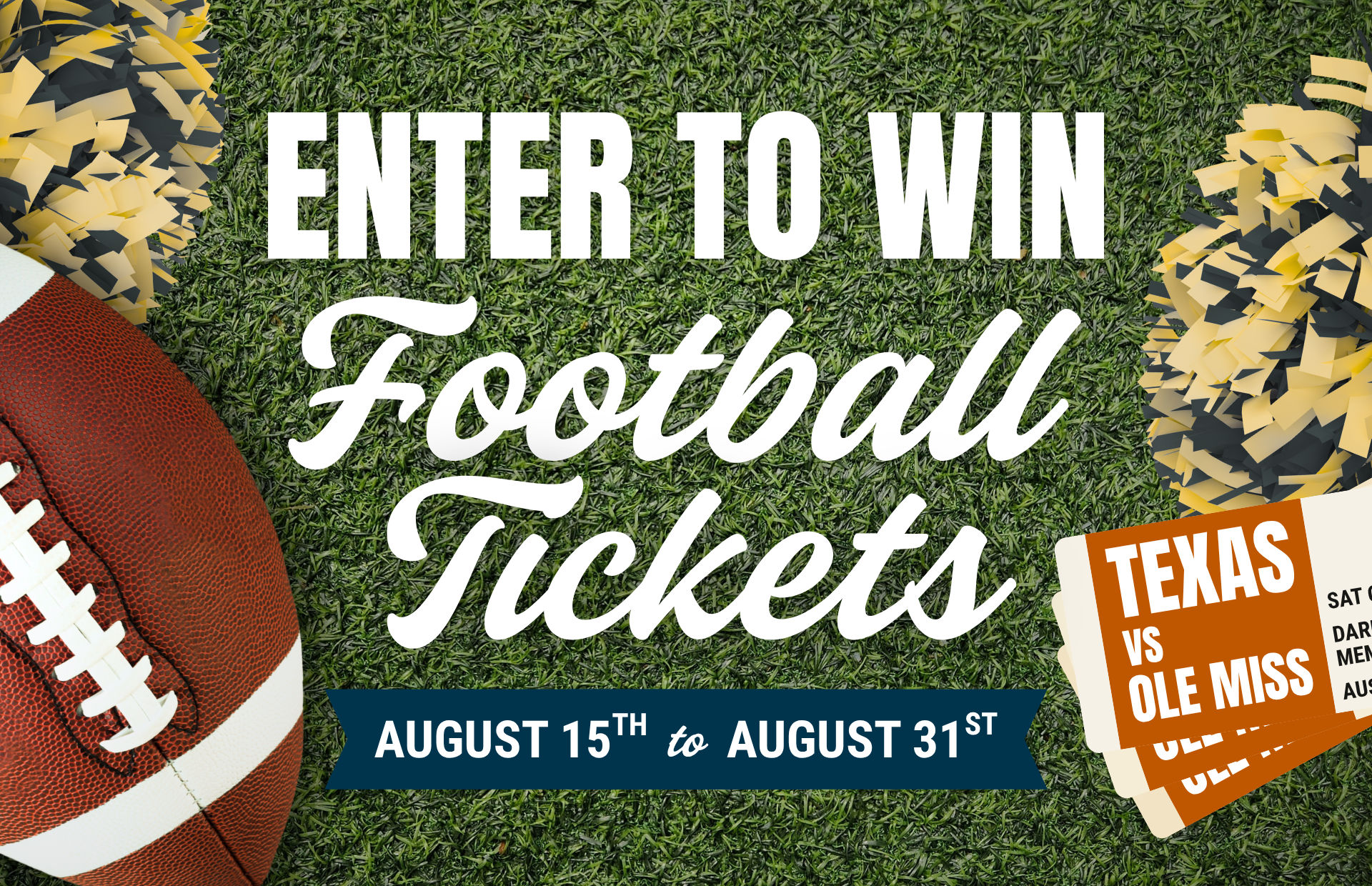 Enter to Win Texas vs. Ole Miss Football Tickets!