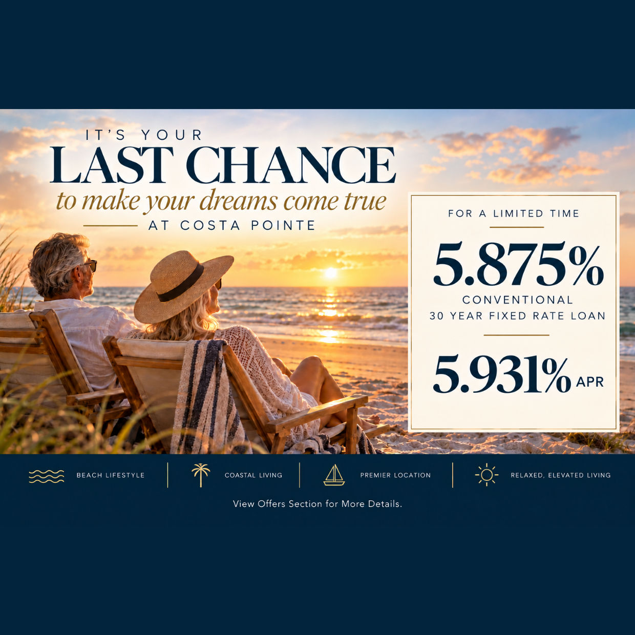Picture of model home with overlay text. Special Rate offer on Final Homes!